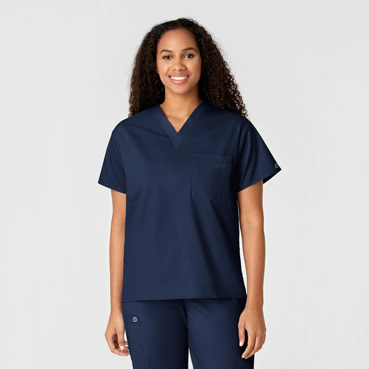 Wink Work Unisex V-Neck Top with USU Faculty Logo