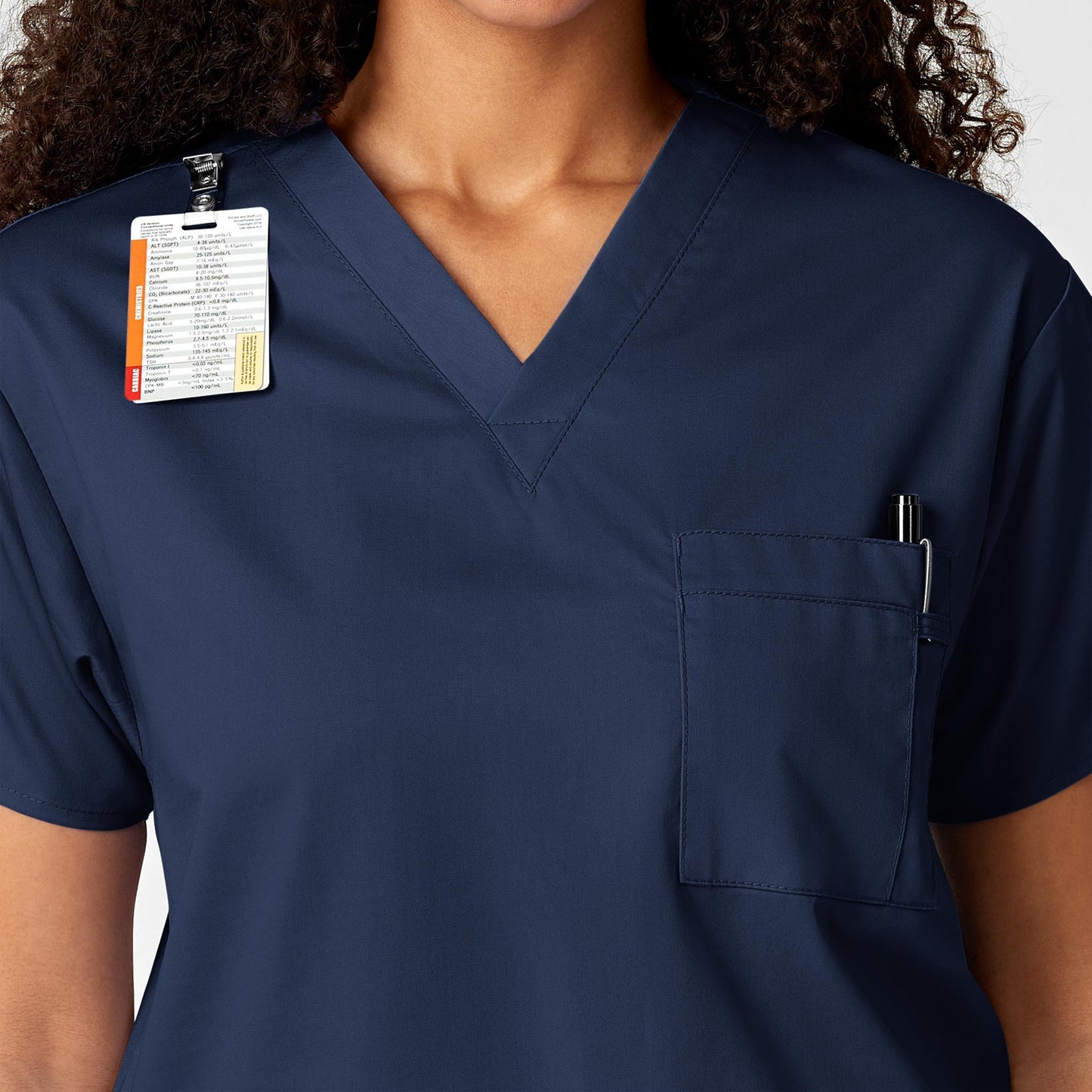 Wink Work Unisex V-Neck Top with USU Faculty Logo