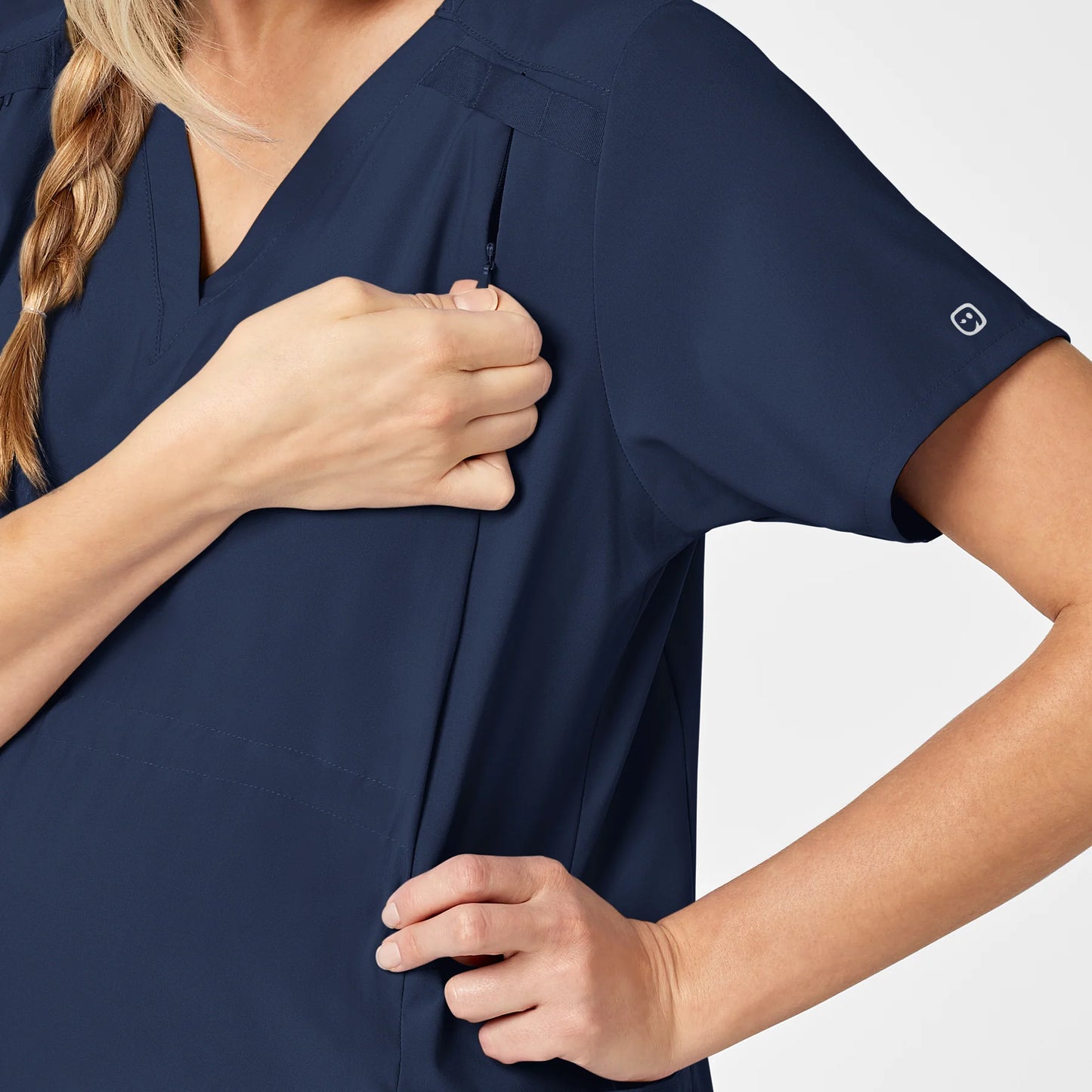 Wink W123 Women's Maternity Top with USU Faculty Logo