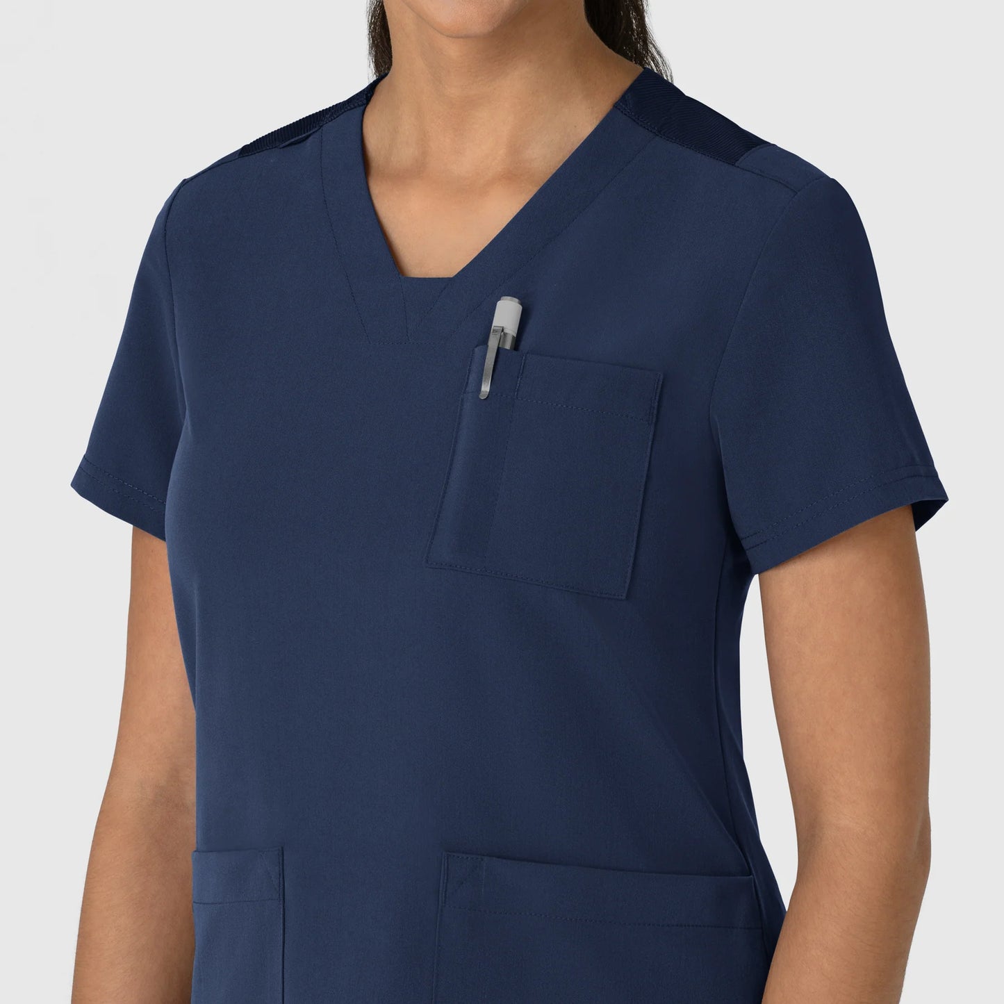 Wink Nova Women's V-Neck Top with USU Faculty Logo