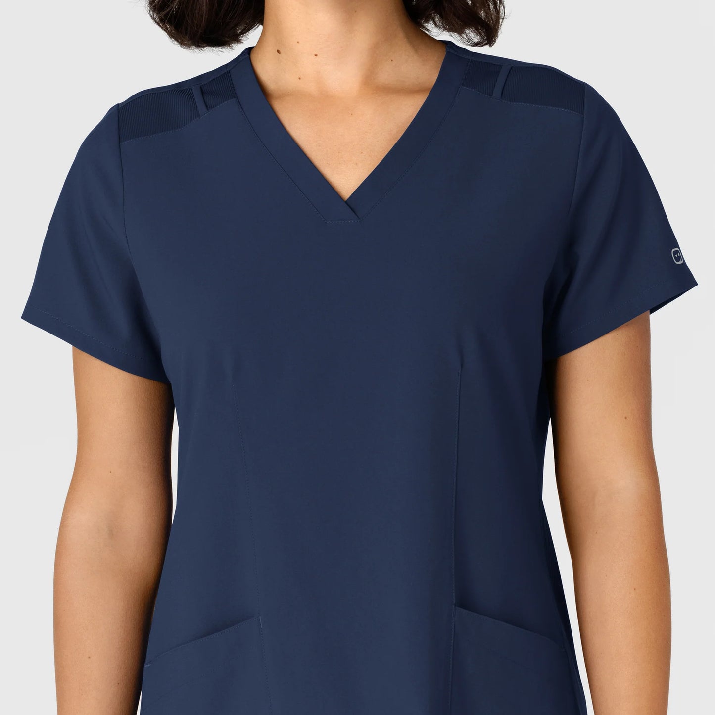 Wink W123 Women's V-Neck Top with USU Faculty Logo