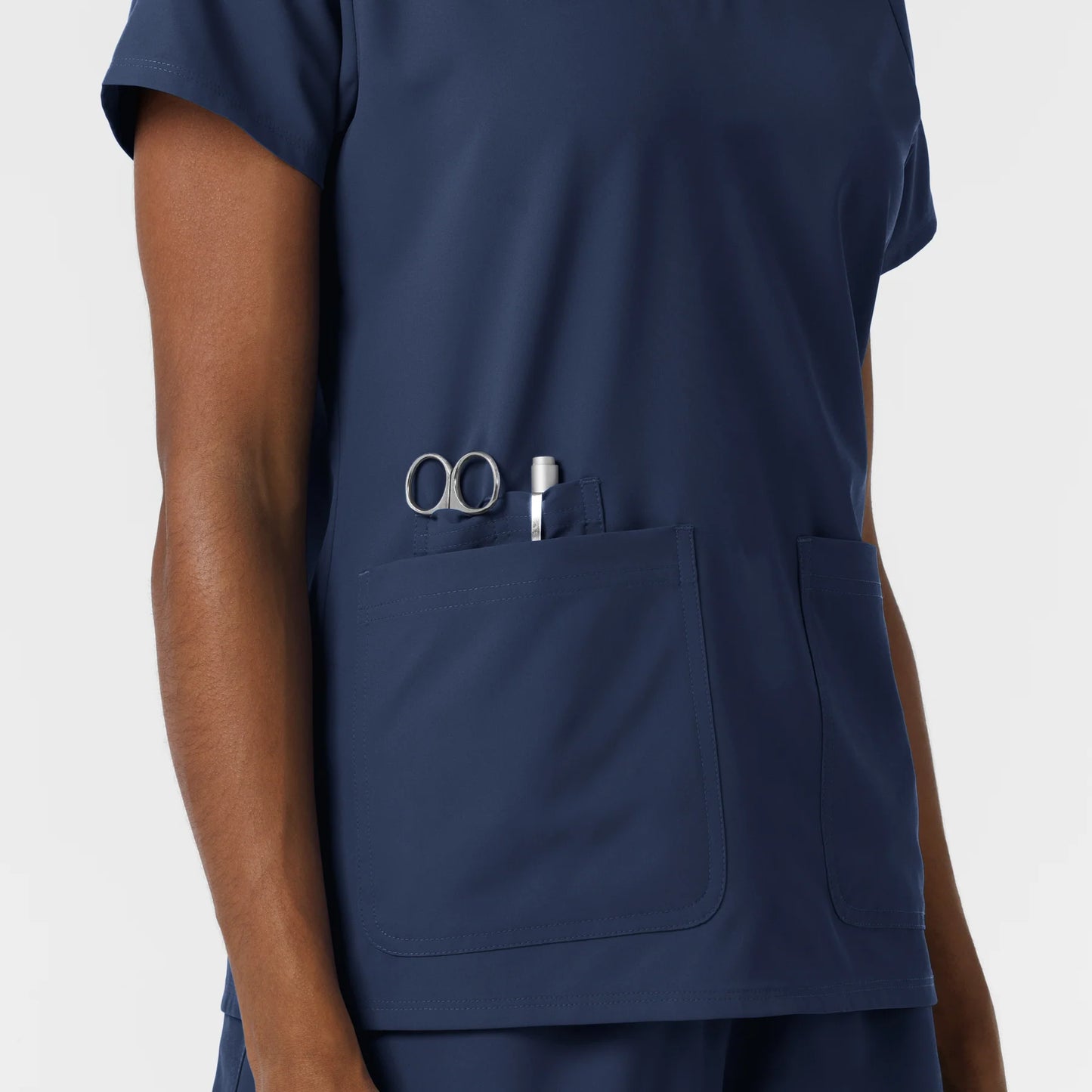 Wink Nurtur Women's V-Neck Top with USU Faculty Logo