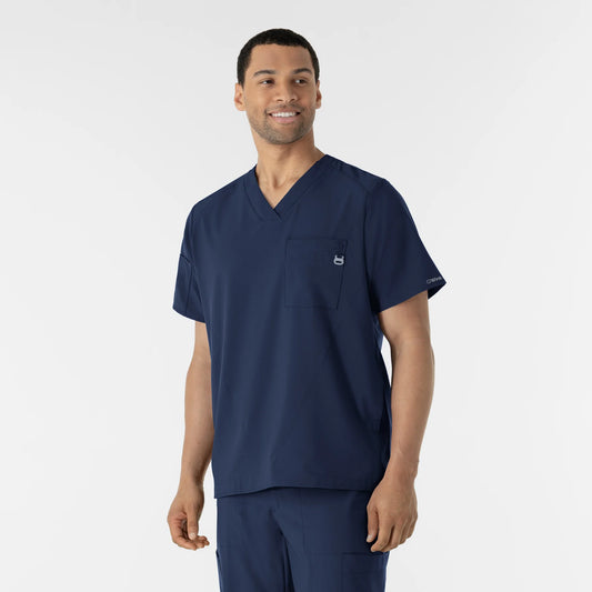 Wink W123 Men's V-Neck Top with USU Faculty Logo
