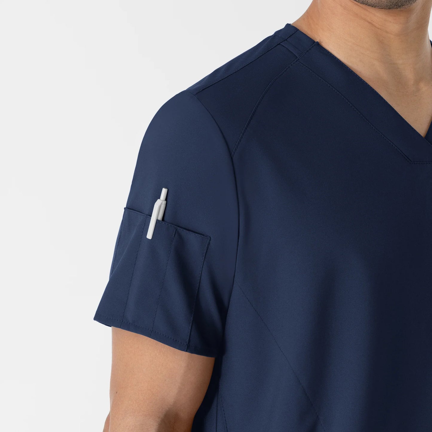 Wink W123 Men's V-Neck Top with USU Faculty Logo