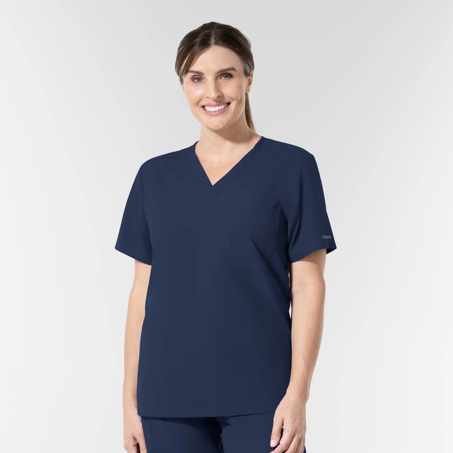Wink Nurtur Unisex V-Neck Top with USU Faculty Logo