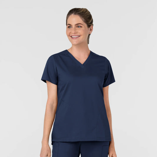 Wink Boundless Women's V-Neck Top with USU Faculty Logo