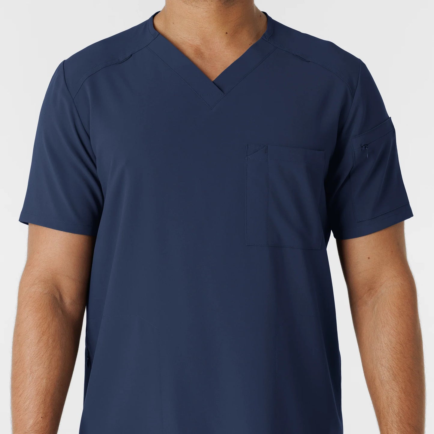 Renew Men's V-Neck Scrub Top with USU Faculty Logo