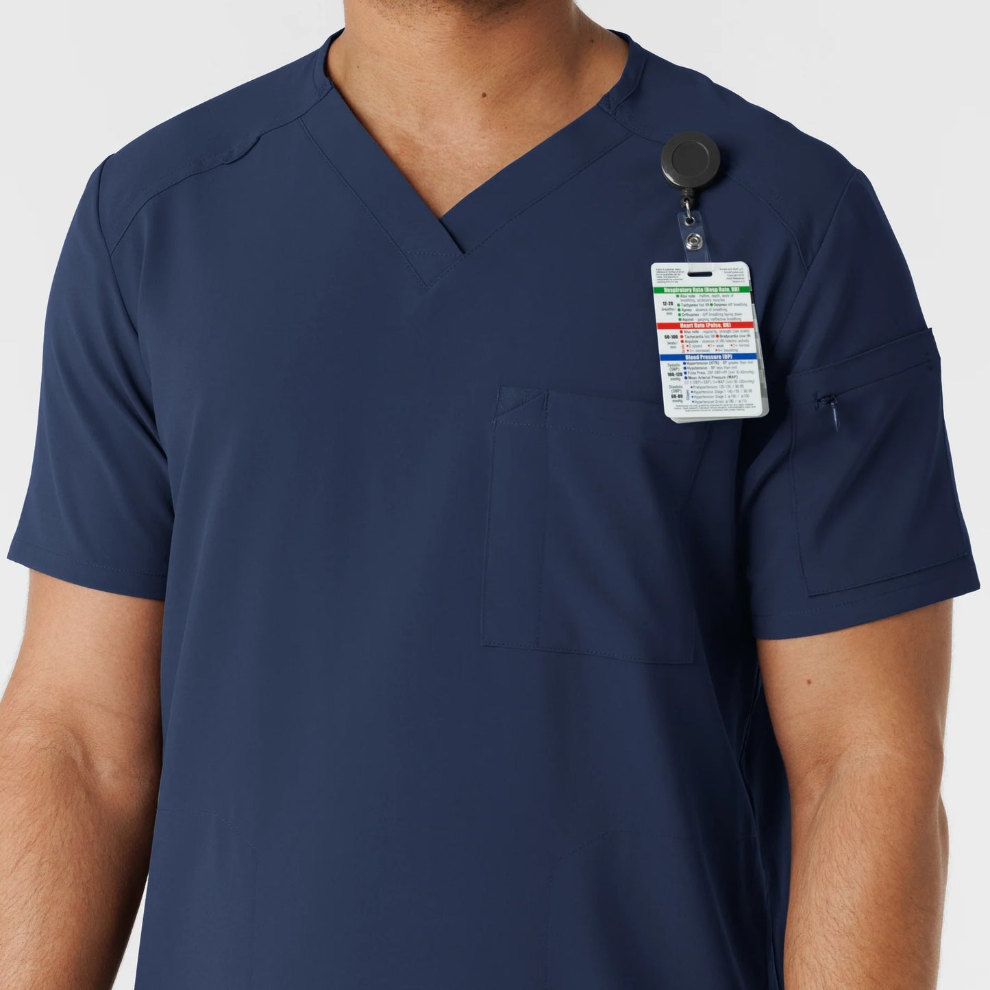 Renew Men's V-Neck Scrub Top with USU Faculty Logo