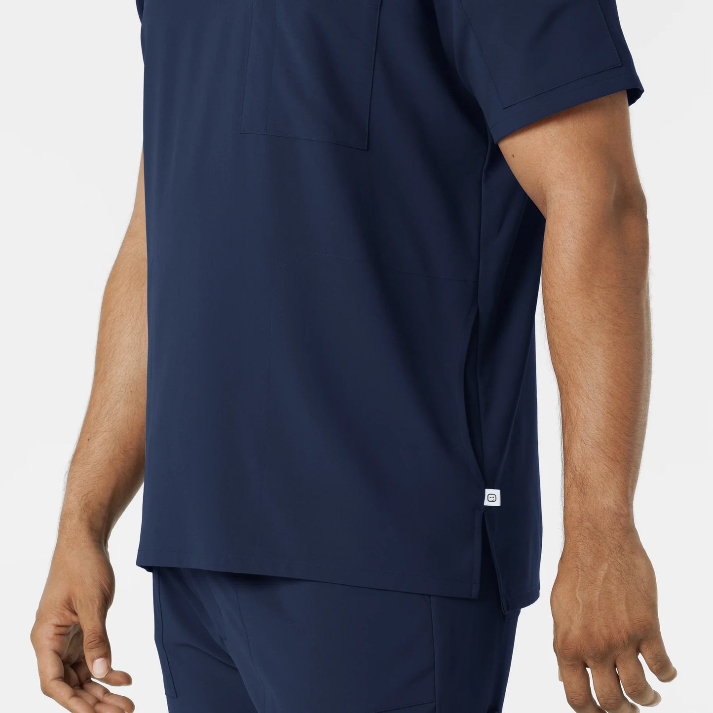 Renew Men's V-Neck Scrub Top with USU Faculty Logo
