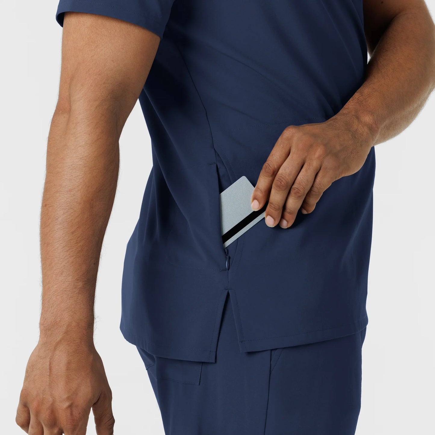Renew Men's V-Neck Scrub Top with USU Faculty Logo