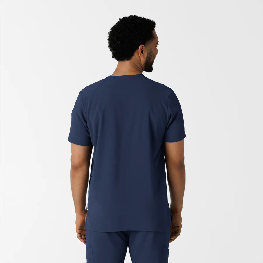 Renew Men's V-Neck Scrub Top with USU Faculty Logo